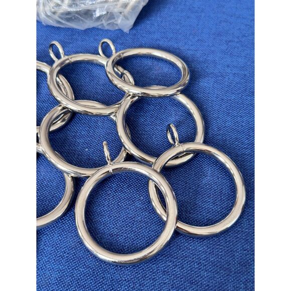 2" Silver Ring Curtain Rings for Clip-On Drapes 2" - Picture 2 of 5